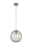 Leicester Single Sphere Shaped Pendant in a Polished Nickel Finish