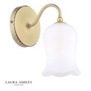 Lidsell Wall Light in Antique Brass with Opal Glass Shades - LAURA ASHLEY LA3756647-Q