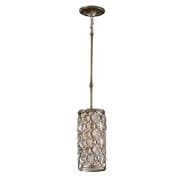 Lucia Mini Pendant in Burnished Silver with a Linen Inner Shade and Glass Diffuser - FEISS FE/LUCIA/P/D
