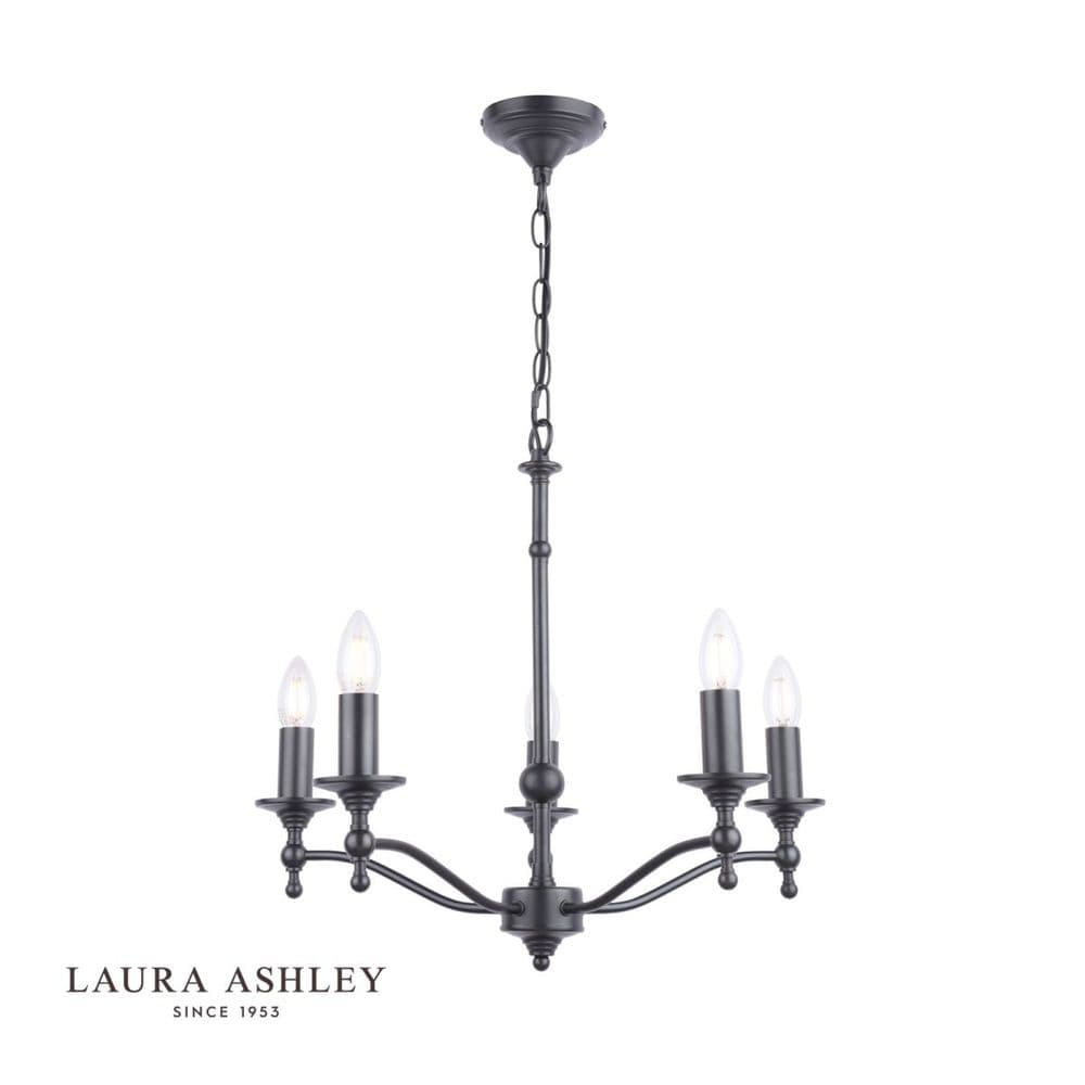 Ludchurch 5 Light Fitting in a Black Finish - LAURA ASHLEY LA3756240-Q