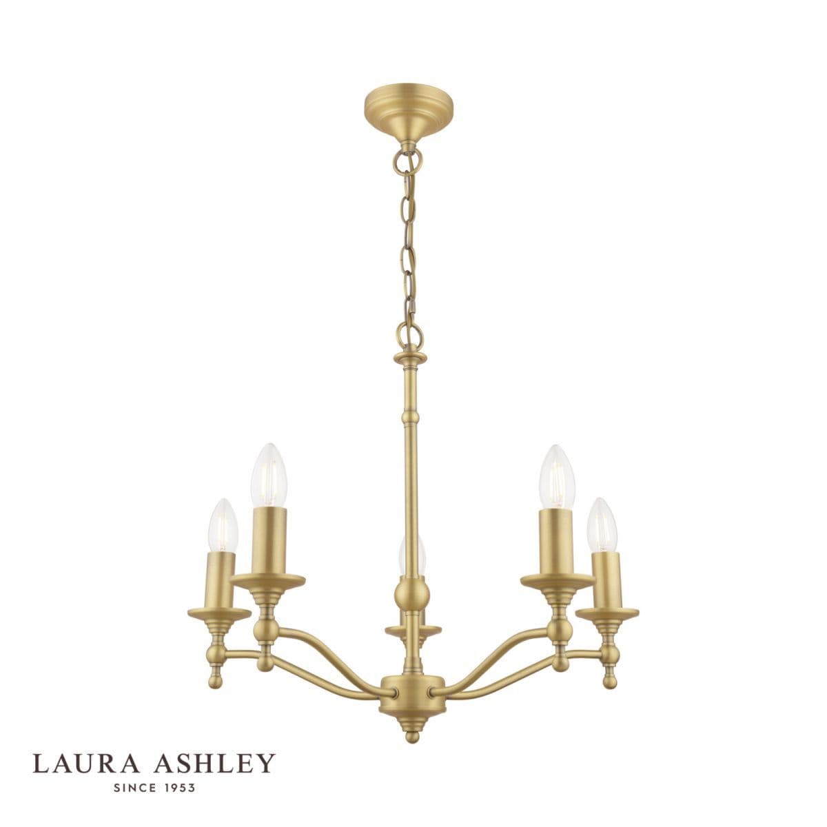 Ludchurch 5 Light Fitting in a Matt Antique Brass Finish - Laura Ashley ...