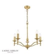 Ludchurch 5 Light Fitting in a Matt Antique Brass Finish - Laura Ashley LA3756392-Q