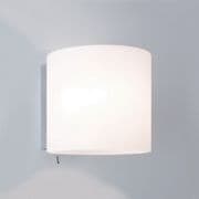 Luga Wall Light in Polished Chrome with an Opal Glass Shade, Switched - astro 1074001
