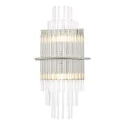 Lukas 2 Light Wall Light in a Polished Chrome Finish with Tiered Glass Rods - där LUK0950