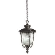 Luverne Outdoor Chain Porch Lantern in a Bronze Finish with Clear Ribbed Glass IP23 - KICHLER KL/LUVERNE8/M
