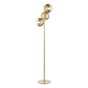 Lycia 3 Light Floor Lamp in a Satin Gold Finish with Gold Ombre Glass - där LYC4935