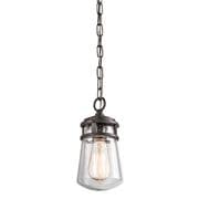 Lyndon Small Outdoor Porch Chain Lantern in a Bronze Finish with Clear Seedy Glass IP23 - KICHLER KL/LYNDON8/S/AZ