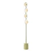 Lysandra 4 Light Floor Lamp in a Polished Gold Finish with Opal Glass Shades - där LYS4935