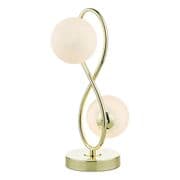 Lysandra Table Lamp in a Polished Gold Finish with Opal Glass Shades - där LYS4235