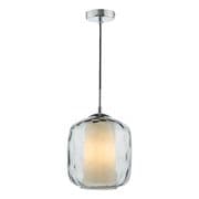 Majella Single Pendant in Polished Chrome with Smoked and Opal Glass - där MAJ0150