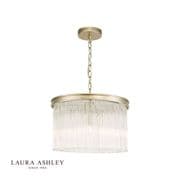 Manon 3 Light Pendant in a Champagne Finish with Glass Rod Decoration - Laura Ashley LA3756161-Q
