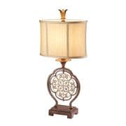 Marcella Table Lamp in Bronze and Gold Patina with a Co-ordinating Fabric Shade - FEISS FE/MARCELLA/TL