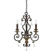 Marquette 3 Light Chandelier in Rich Bronze and Gold with Crystal Decoration - QUOIZEL QZ/MARQUETTE3