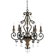 Marquette 6 Light Chandelier in Rich Bronze and Gold with Crystal Decoration - QUOIZEL QZ/MARQUETTE6/A