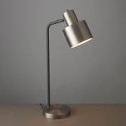 Mayfield Task/Desk Lamp in a Brushed Silver and Matt Black Finish - ENDON 95470