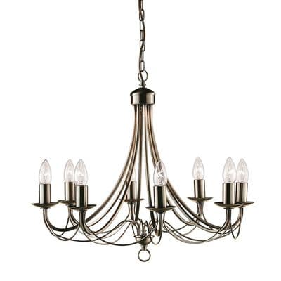 Maypole 8 Light in an Antique Brass Finish - SEARCHLIGHT 6348-8AB