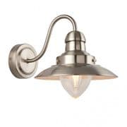 Mendip Single Wall Light in Satin Nickel with a Clear Glass Shade - ENDON 60800