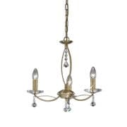 Mere 3 Light Fitting in Bronze and Crystal