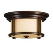 Merrill Outdoor Porch Flush Fitting in Heritage Bronze with Cream Etched Glass IP44 - FEISS FE/MERRILL/F