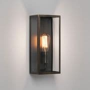 Messina II 160 IP44 Bronze Half Lantern with Clear Glass - astro 1183023
