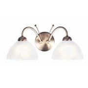 Milanese Double Wall Light in an Antique Brass Finish - SEARCHLIGHT 1132-2AB