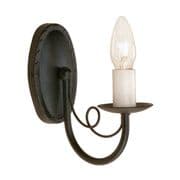 Minster Gothic Style Single Wall Light in a Black Finish - ELSTEAD MN1 BK