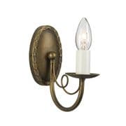 Minster Gothic Style Single Wall Light in a Black Gold Finish - ELSTEAD MN1 BG