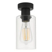 Miu Flush Fitting in a Matt Black Finish with Clear Glass - där MIU0122