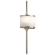 Mona 2 Light Large Wall Light in Pewter with a Opal Glass Shade IP44 - KICHLER KL/MONA/L CLP
