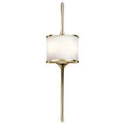 Mona 2 Light Large Wall Light in Polished Brass with a Opal Glass Shade IP44 - KICHLER KL/MONA/L/PB