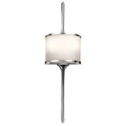 Mona 2 Light Small Wall Light in Polished Chrome with a Opal Glass Shade IP44 - KICHLER KL/MONA/S PC