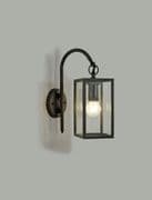 Morada IP54 Outdoor Down Lantern in a Black Finish with Clear Class