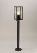 Morada IP54 Outdoor Tall Post in a Black Finish with Clear Class