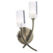 Morgan Wall Light in Antique Brass with Clear and Frosted Glass Shades - där MOR0975