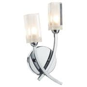 Morgan Wall Light in Polished Chrome with Clear and Frosted Square Glass Shades - där MOR0950