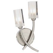 Morgan Wall Light in Satin Chrome with Clear and Frosted Square Glass Shades - där MOR0946