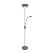 Mother & Child Uplighter in Satin Silver with Reading Arm