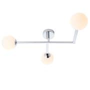 Moulins 4 Light Bathroom Fitting in Polished Chrome with Opal Glass Shades IP44