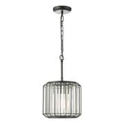 Naeva Single Pendant in a Satin Black Finish with Facested Crystal Decoration - där NAE0122
