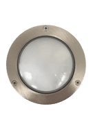 Navigator Compact Circular Bulkhead Plain in a Satin Nickel Finish, IP64 Rated - 09115