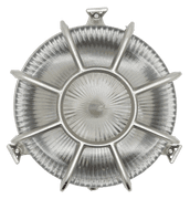 Navigator Extra Large Radial Porthole Bulkhead in a Satin Nickel Finish, IP64 Rated - 09311