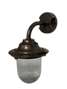 Navigator Goose Neck Plain Wall Lantern in an Antique Brass Finish, IP64 Rated - 09126