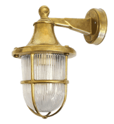 Navigator Wall Lantern in a Raw Brass Finish, IP64 Rated - 09137