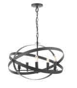 Nitya 5 Light Fitting in a Matt Black Finish - där NIT0522
