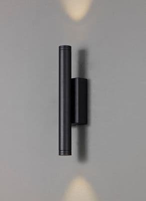 Nolana Up and Down Wall Light in a Black Finish IP54 Rated