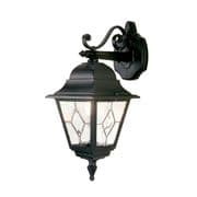 Norfolk Down Lantern finished in Black with hand-leaded glass IP43 - ELSTEAD NR2 BLK