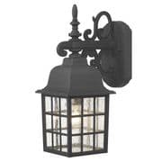 Norfolk Down Lantern in a Black Finish with Textured Glass IP43 - där NOR1522