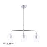 Ockley 3 Light Bar Pendant in Polished Chrome and Clear Glass - Laura Ashley LA3756331-Q