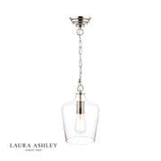 Ockley Single Pendant in Polished Chrome and Clear Glass - Laura Ashley LA3603219-Q