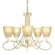 Olivia 5 Light Fitting in an Ivory Gold Finish - ELSTEAD OV5 IG